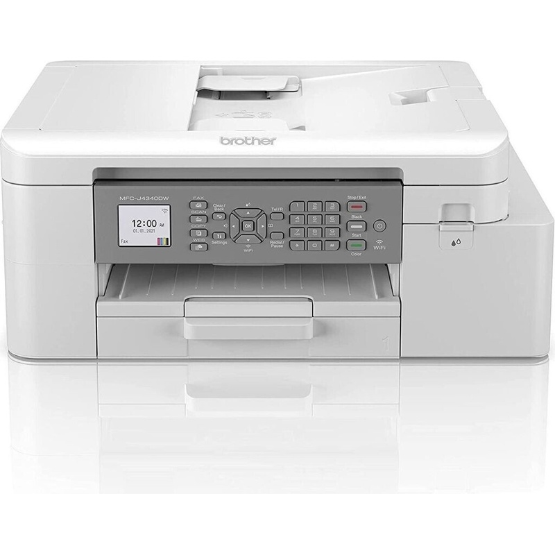 Brother MFC-J4340DWE White Multifunction Inkjet Printer — 20 ppm mono · Wi-Fi