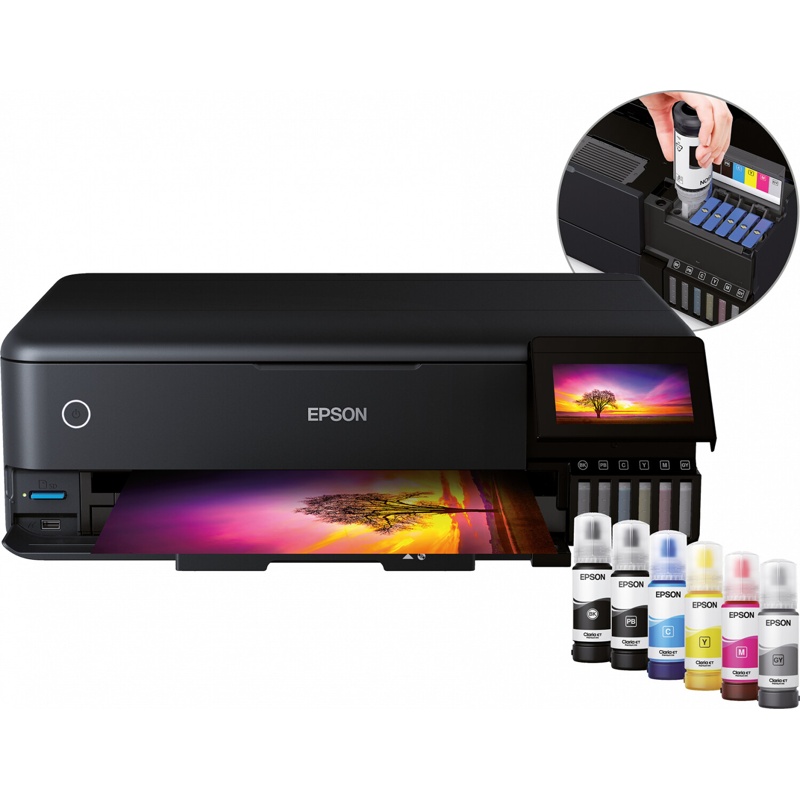 Epson EcoTank ET-8550 inkjet multifunction printer (16 ppm mono · USB)
