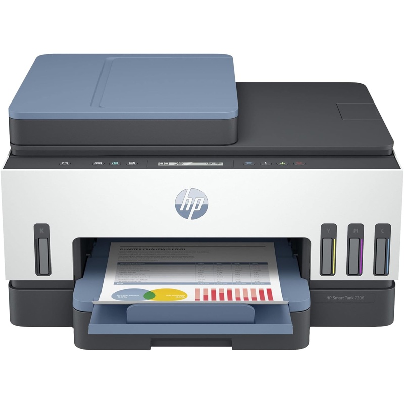 HP Smart Tank 7306 Duplex inkjet multifunction printer · 15 ppm mono · Bluetooth