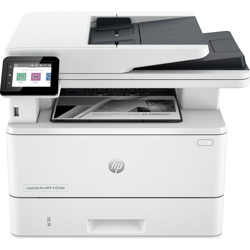HP duplex LaserJet Pro 4102dw multifunction laser printer · 40 ppm mono · USB