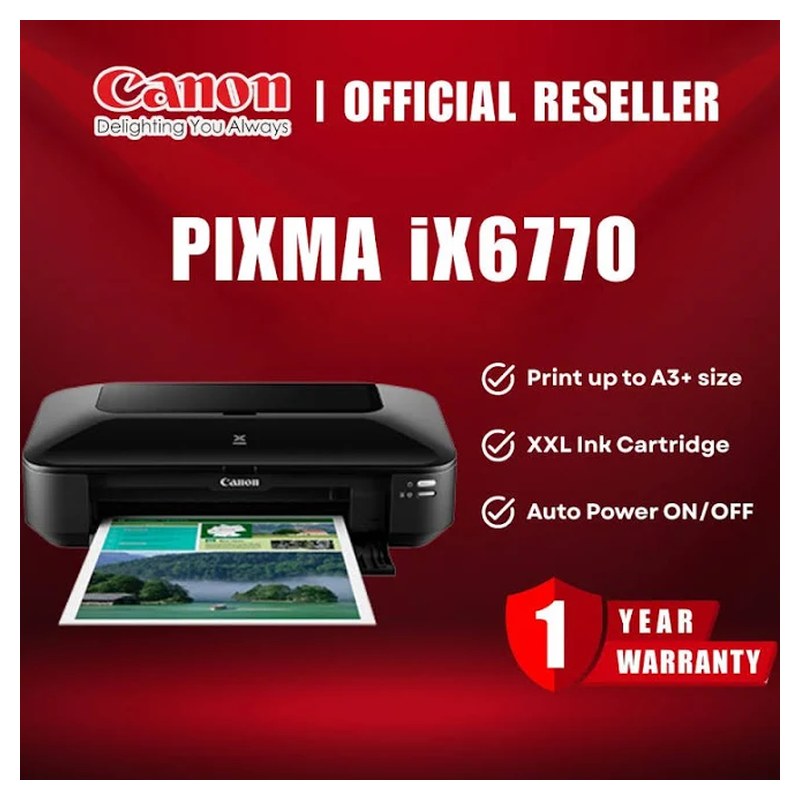 Canon Pixma iX6770 A3 Inkjet Printer, 5-Single Inks